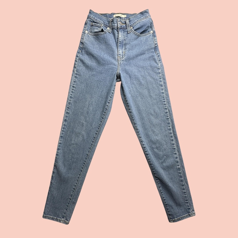 Levi's Jeans Womens 24 Blue High Waisted Taper Stretch Denim 26986-0002